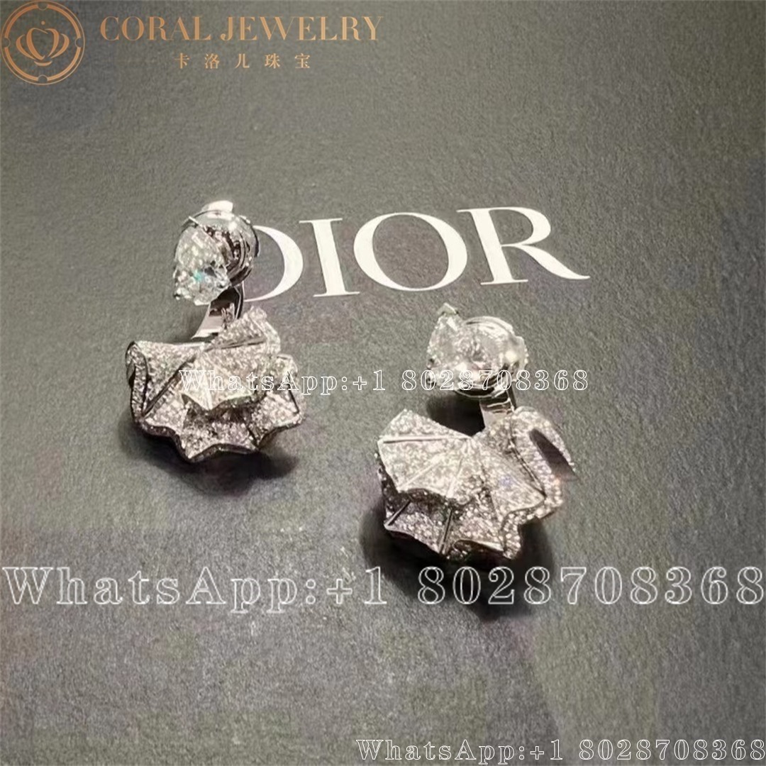 Dior Couture Dior Earrings White Gold And Diamonds Coral (2)