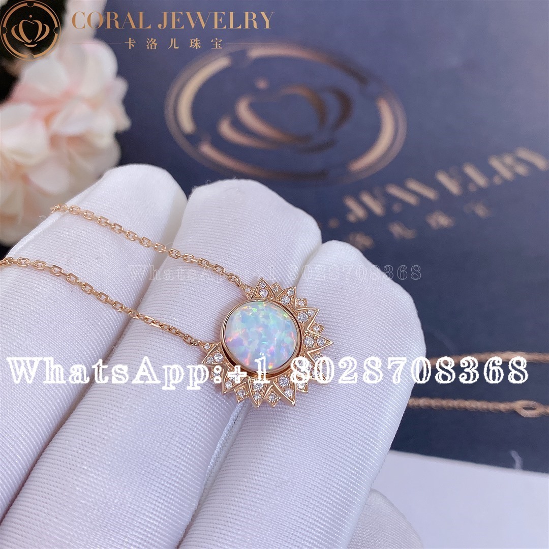 Piaget Piaget Sunlight Rose Gold White Opal Diamond Pendant G33r0500 Coral (1)