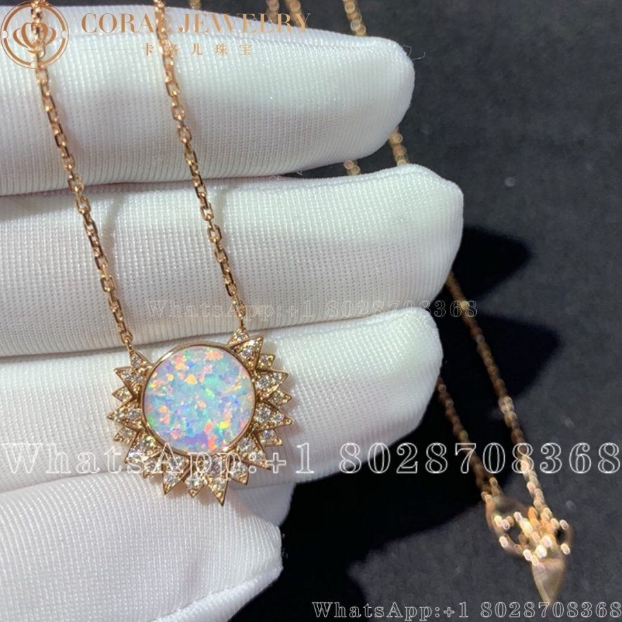 Piaget Piaget Sunlight Rose Gold White Opal Diamond Pendant G33r0500 Coral (16)