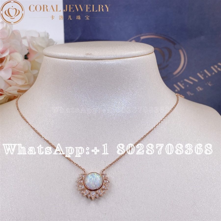 Piaget Piaget Sunlight Rose Gold White Opal Diamond Pendant G33r0500 Coral (22)