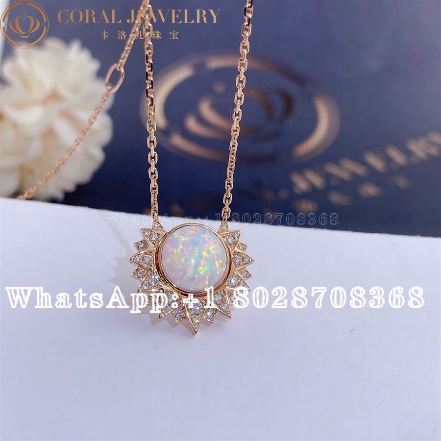 Piaget Piaget Sunlight Rose Gold White Opal Diamond Pendant G33r0500 Coral (23)