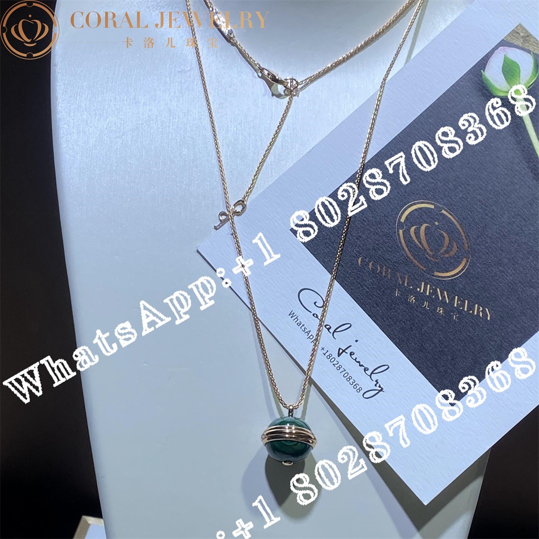 Piaget Possession Rose Gold Malachite Diamond Pendant G33pa900 Corak (1)