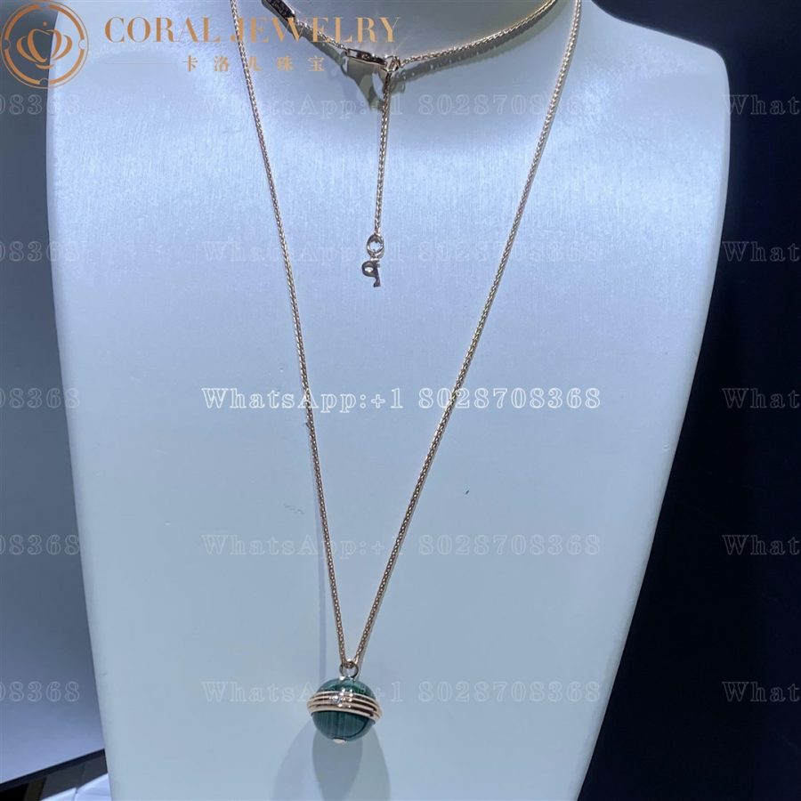 Piaget Possession Rose Gold Malachite Diamond Pendant G33pa900 Corak (4)