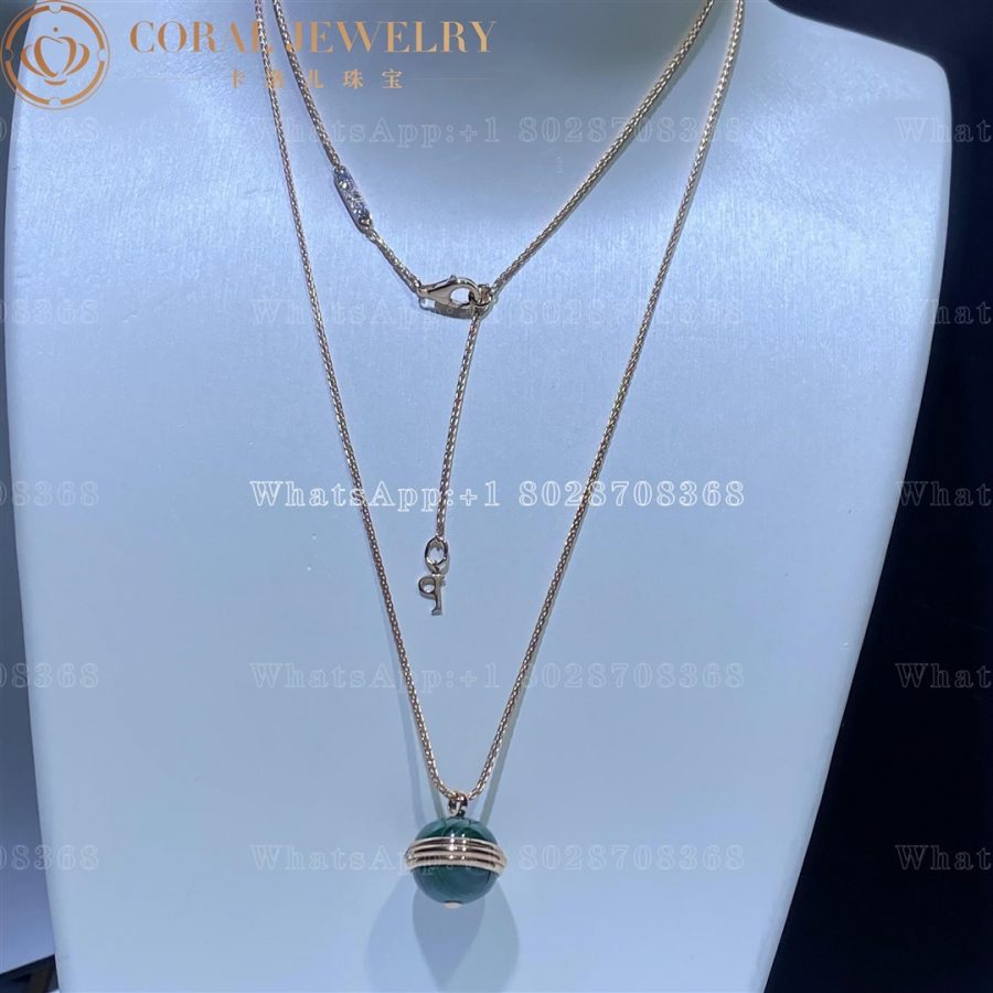 Piaget Possession Rose Gold Malachite Diamond Pendant G33pa900 Corak (5)