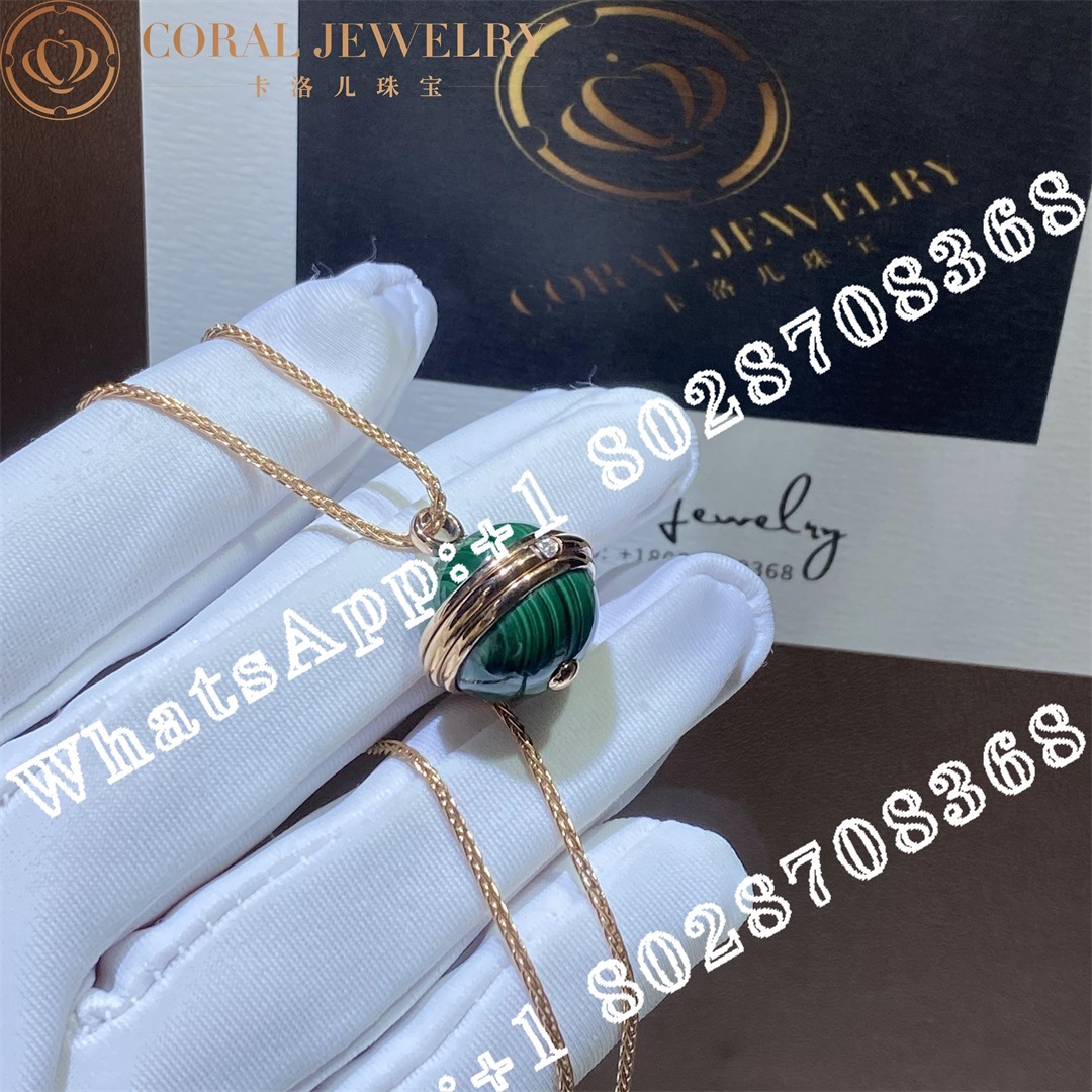 Piaget Possession Rose Gold Malachite Diamond Pendant G33pa900 Corak (7)