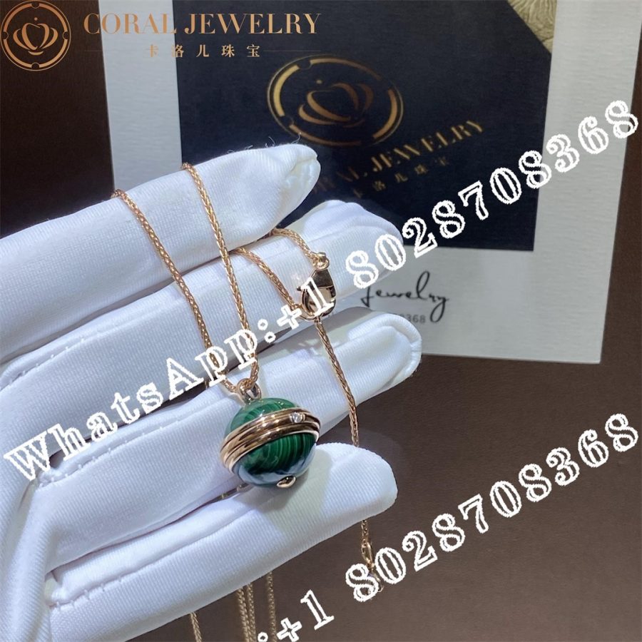 Piaget Possession Rose Gold Malachite Diamond Pendant G33pa900 Corak (9)