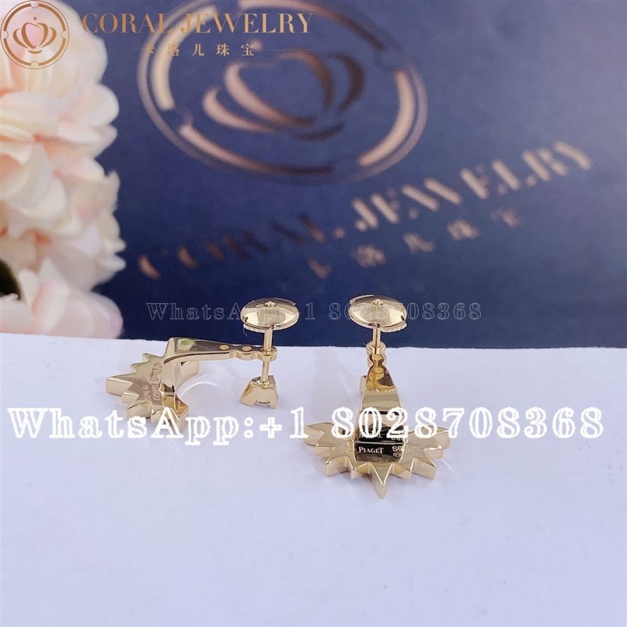 Piaget Sunlight Yellow Gold Diamond Earrings G38r0900 Coral (3)