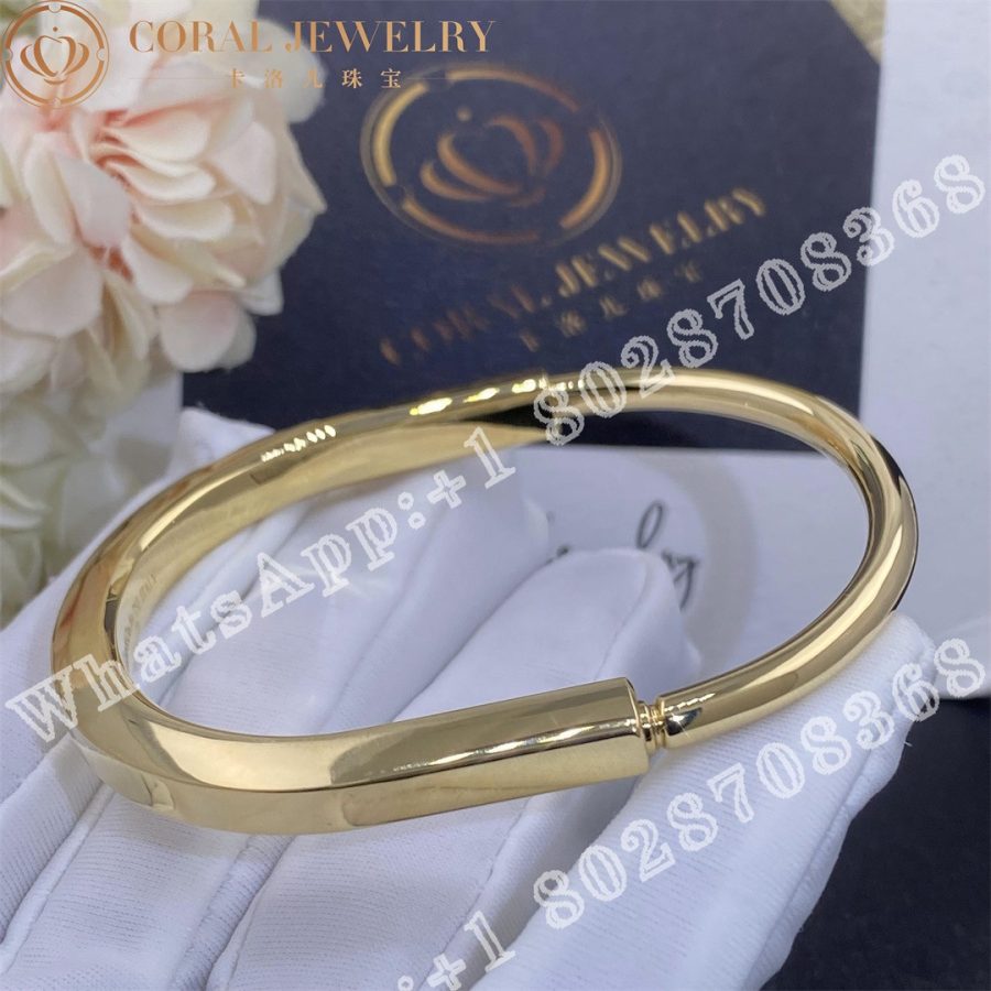 Tiffany Lock Bangle In Yellow Gold Coral (2)