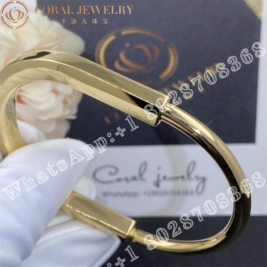 Tiffany Lock Bangle In Yellow Gold Coral (4)