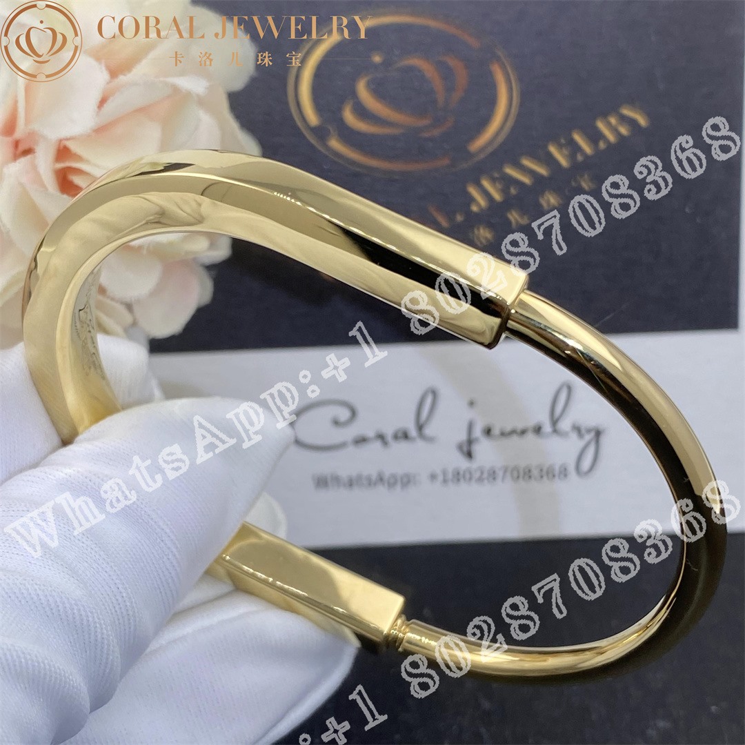 Tiffany Lock Bangle In Yellow Gold Coral (5)