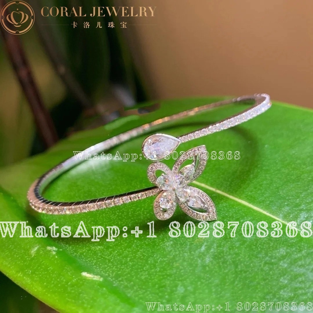 Graff Butterfly White Gold Diamond Bangle Rgb266 Coral (3)