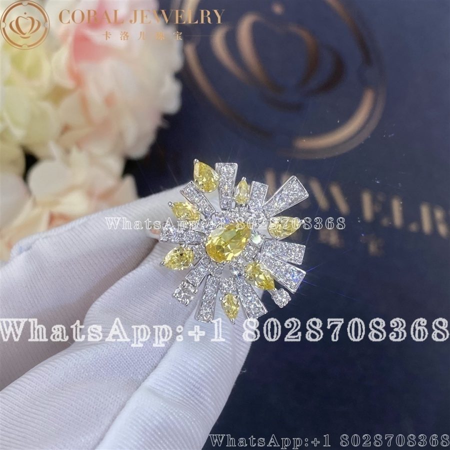 Graff New Dawn Yellow Gold Diamond Ring Coral (3)