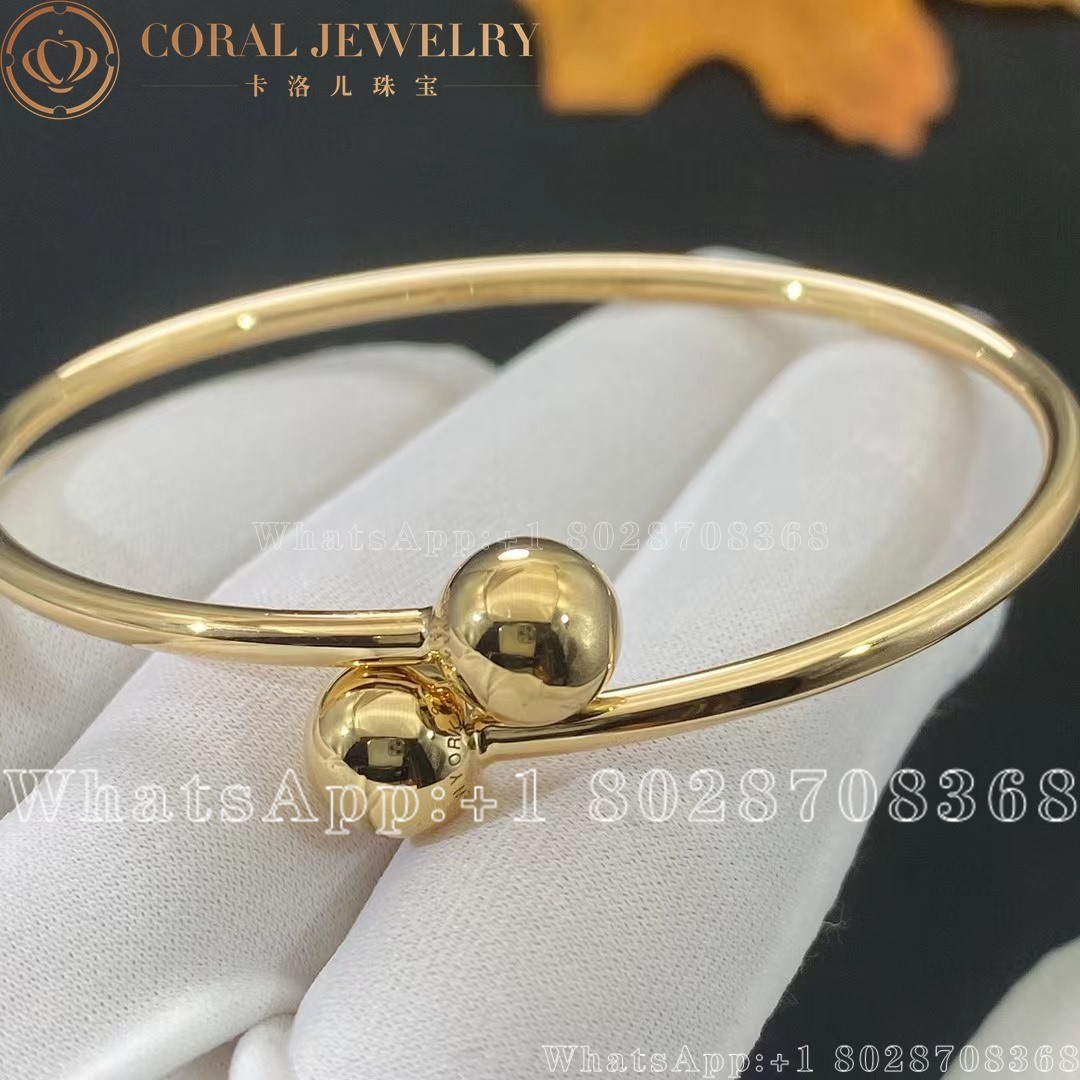 Tiffany Hardwear Ball Bypass Bracelet In Yellow Gold Coral (1)