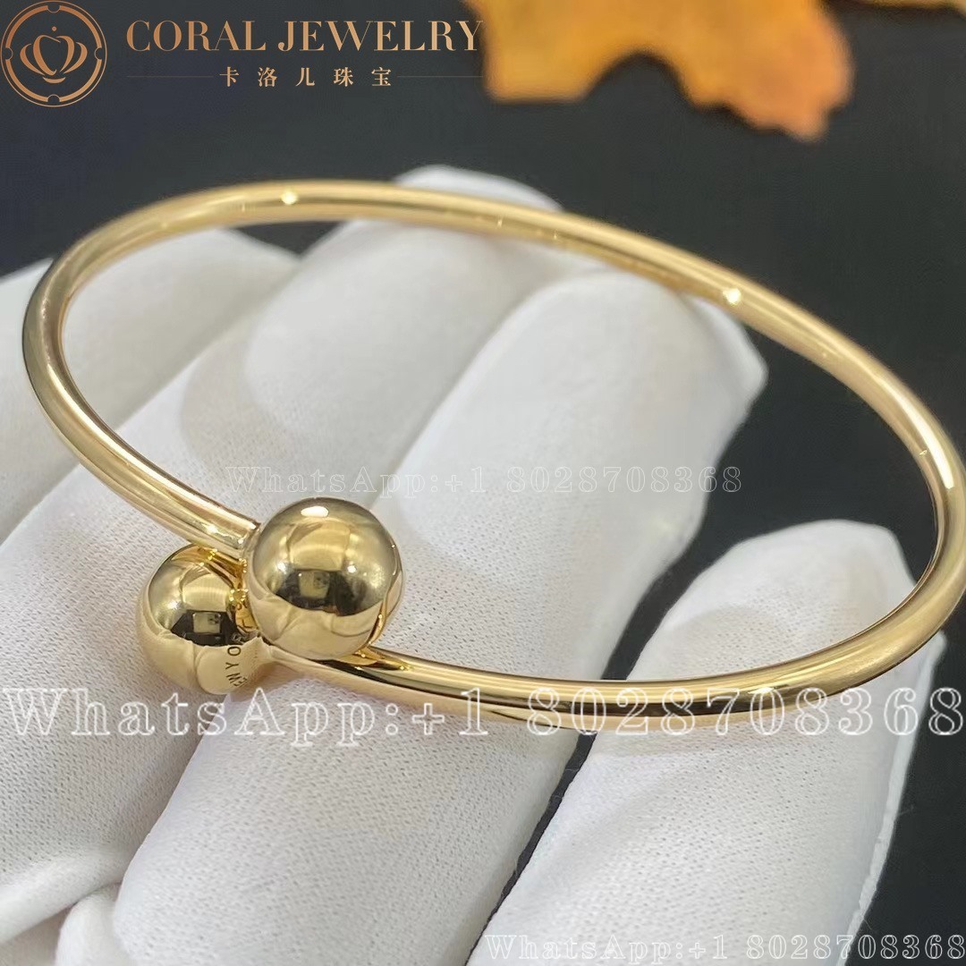 Tiffany Hardwear Ball Bypass Bracelet In Yellow Gold Coral (2)