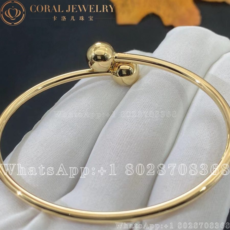 Tiffany Hardwear Ball Bypass Bracelet In Yellow Gold Coral (4)