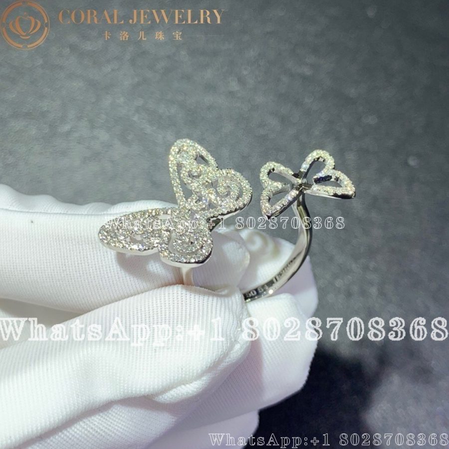 Graff Butterfly Silhouette Diamond Ring Coral (3)