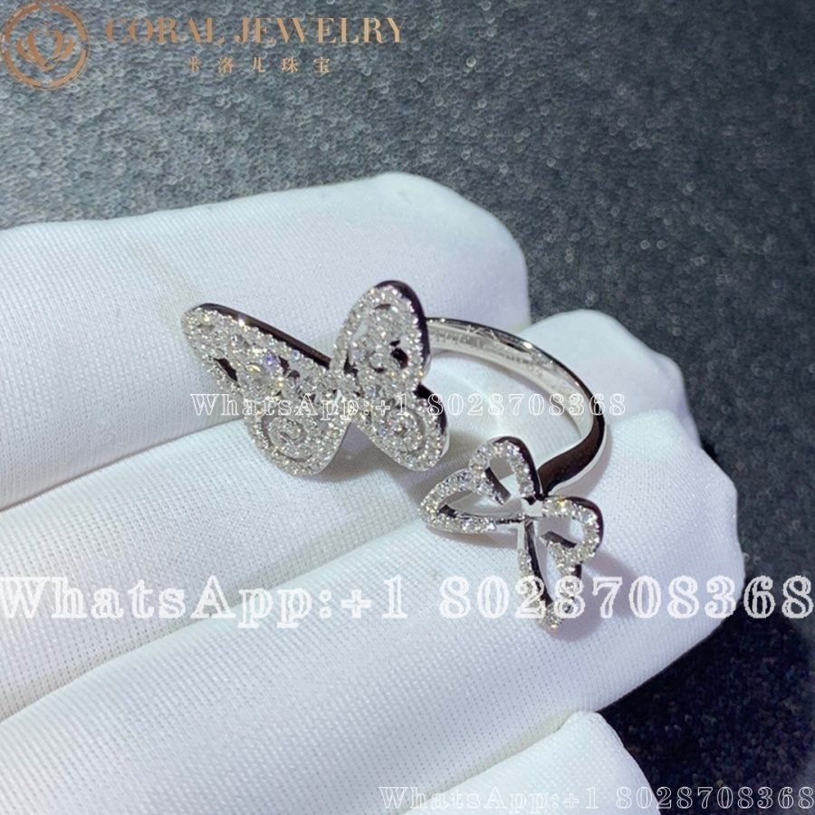 Graff Butterfly Silhouette Diamond Ring Coral (4)