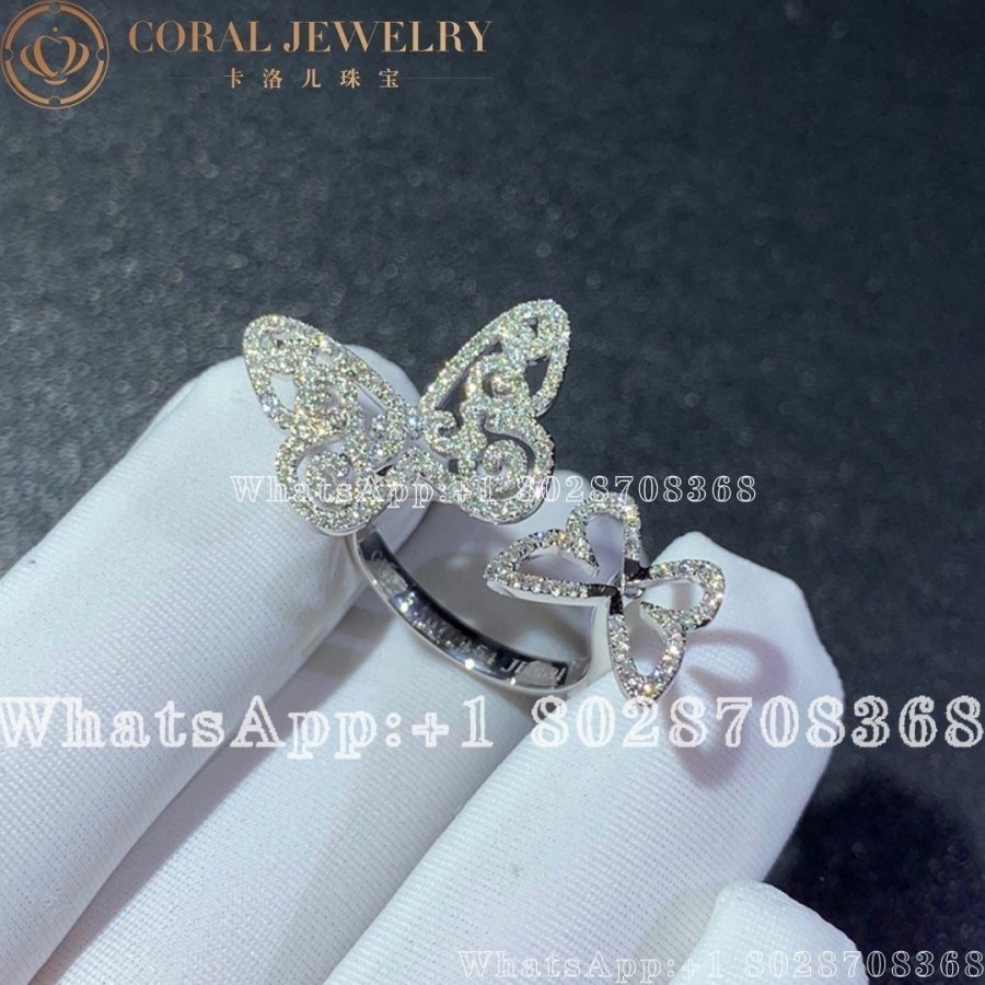 Graff Butterfly Silhouette Diamond Ring Coral (6)