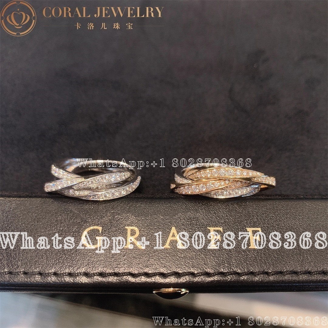 Graff Triple Spiral Pave Diamond Ring White Yellow And Rose Gold Coral (1)