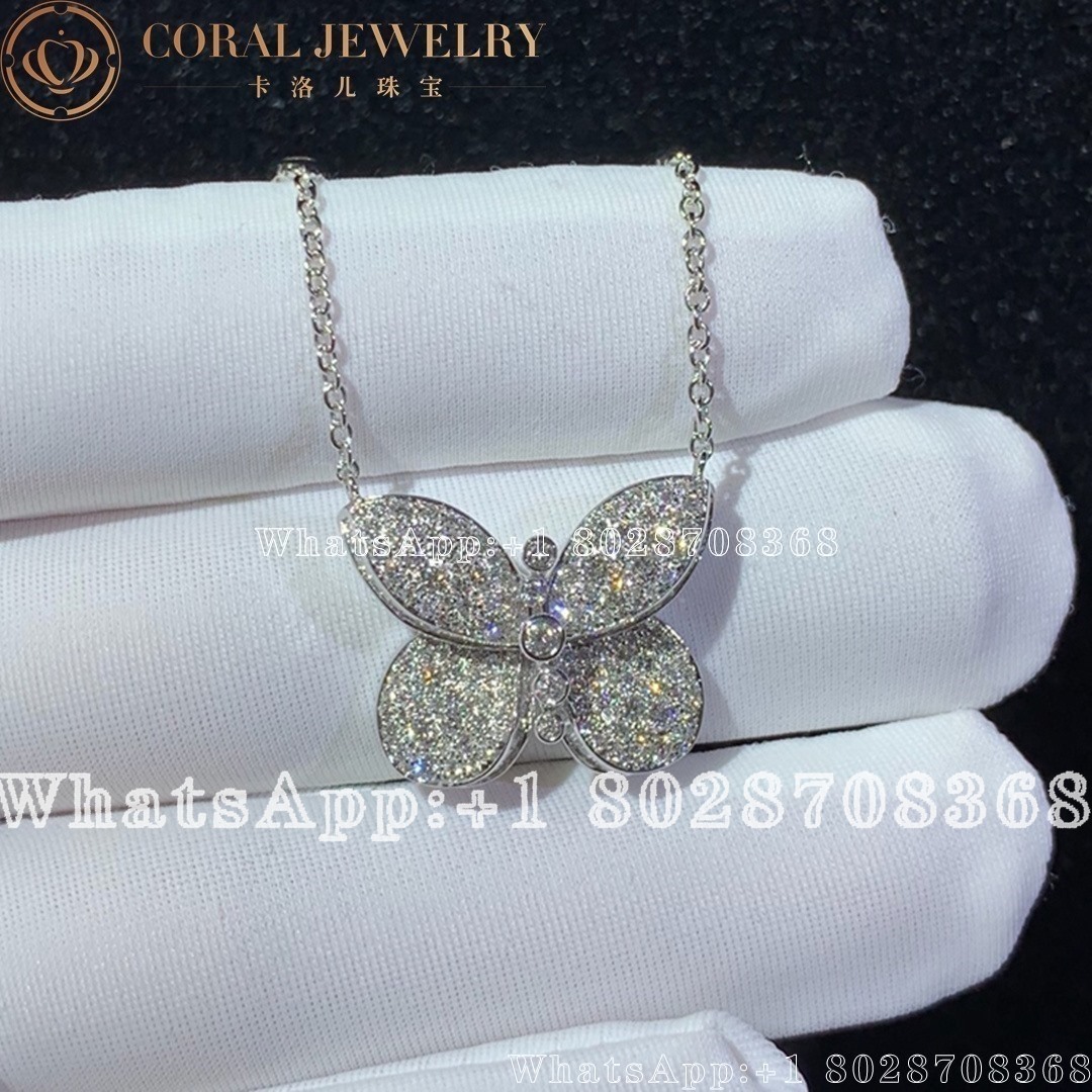 Graff Baby Princess Butterfly Diamond Pendant Coral (6)