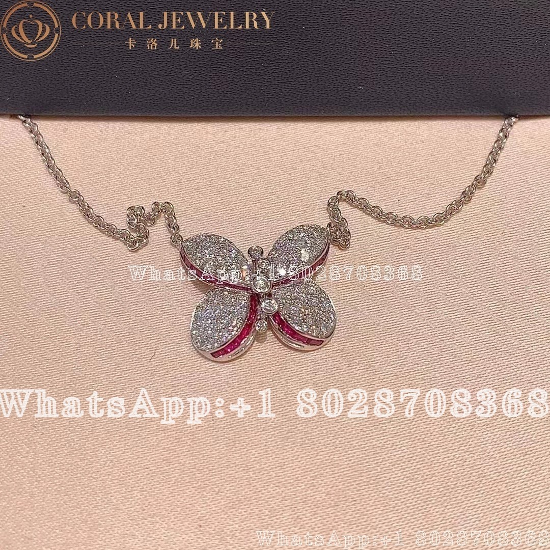 Graff Baby Princess Butterfly Pendant With Diamonds And Pink And Purple Sapphires Coral (1)