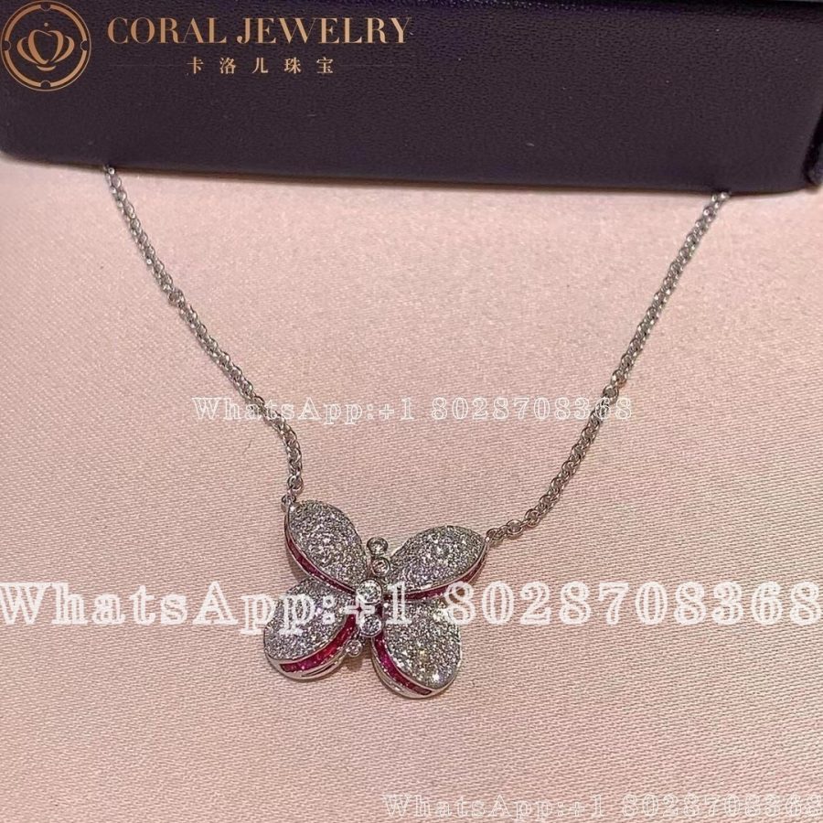 Graff Baby Princess Butterfly Pendant With Diamonds And Pink And Purple Sapphires Coral (2)