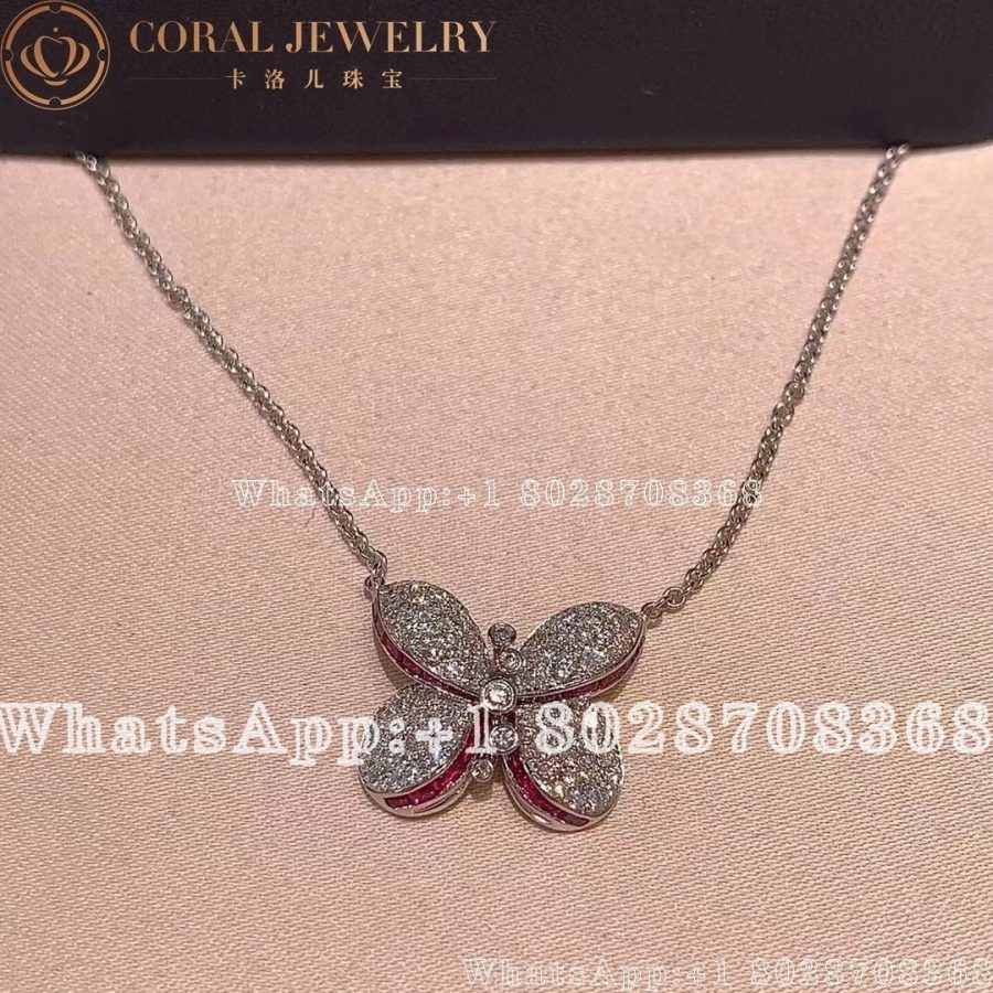 Graff Baby Princess Butterfly Pendant With Diamonds And Pink And Purple Sapphires Coral (3)