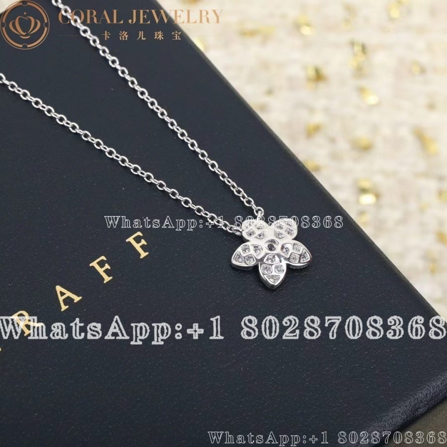 Graff Wild Flower Pave Diamond Pendant White Gold Coral (3)