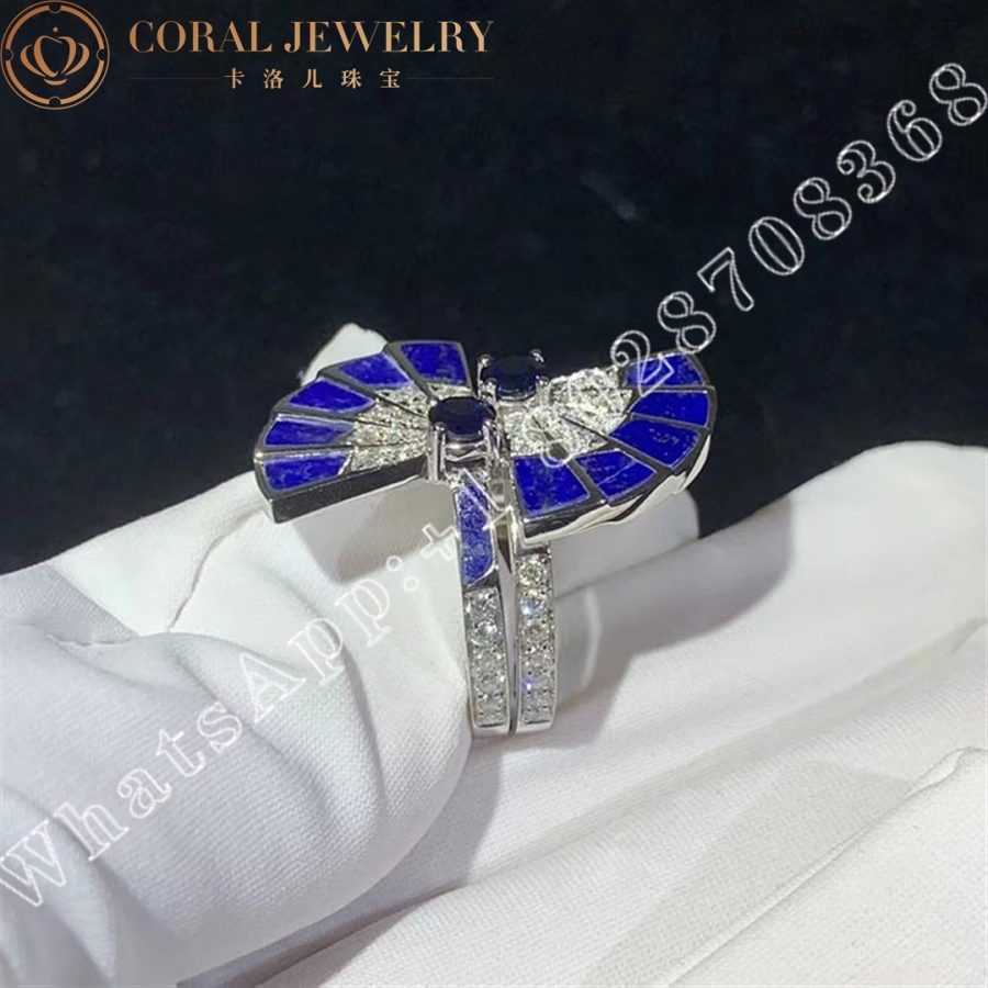 Garrard Fanfare Symphony Double Sapphire And Lapis Lazuli Ring In 18ct White Gold With Diamonds Coral (3)