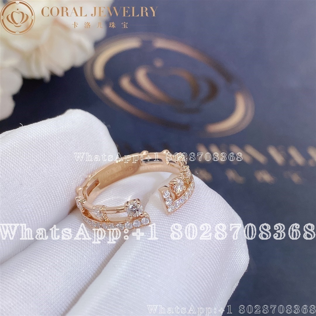 Marli Avenues Index Ring In Rose Gold Coral (2)