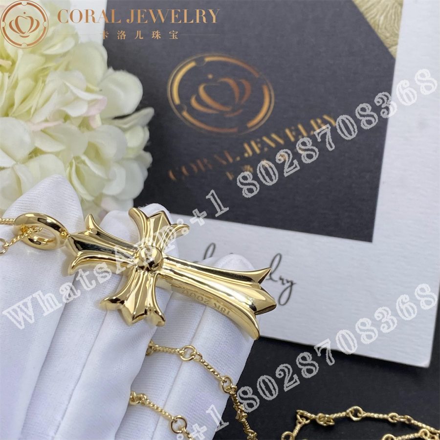 Chrome Hearts 22k Gold Paved Diamond Cross Coral (15)