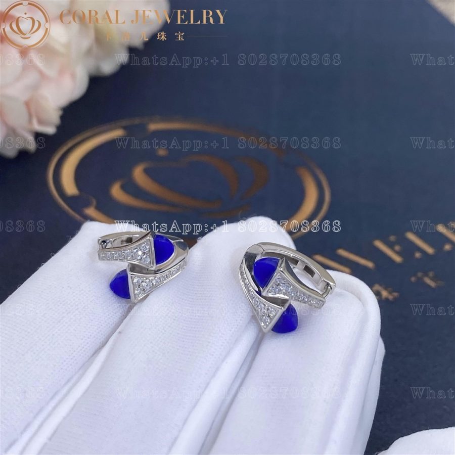 Marli Cleo Diamond Huggie Earrings In White Gold Lapis Lazuli Coral (3)