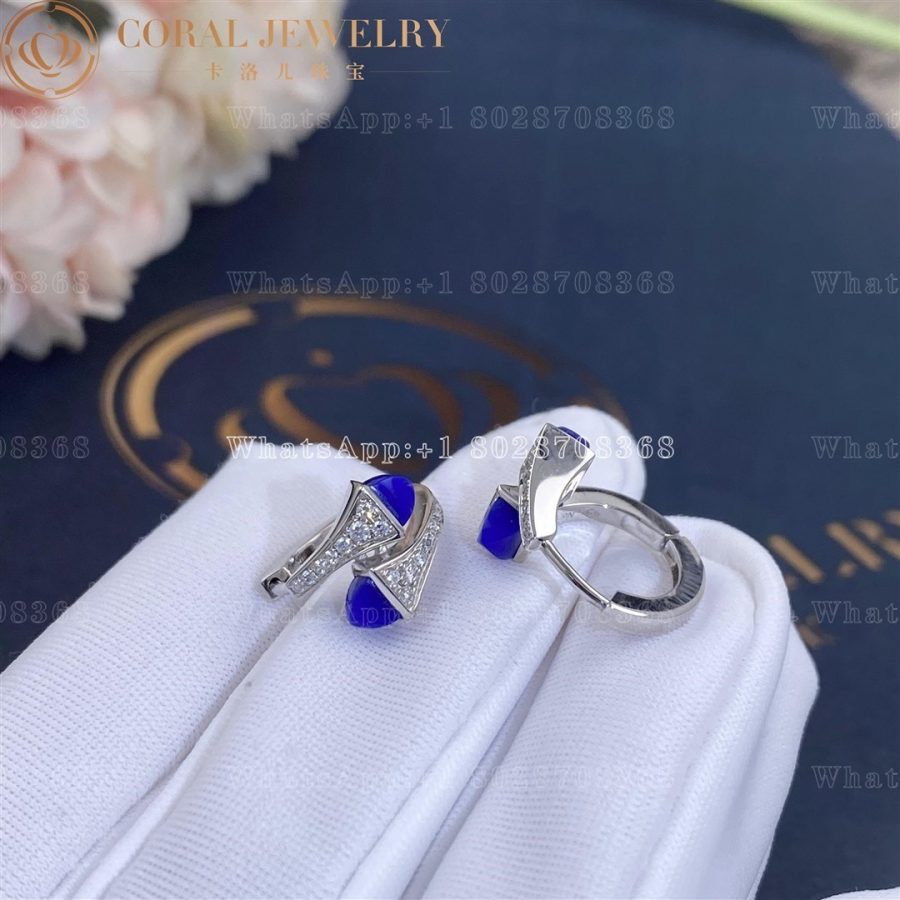 Marli Cleo Diamond Huggie Earrings In White Gold Lapis Lazuli Coral (6)