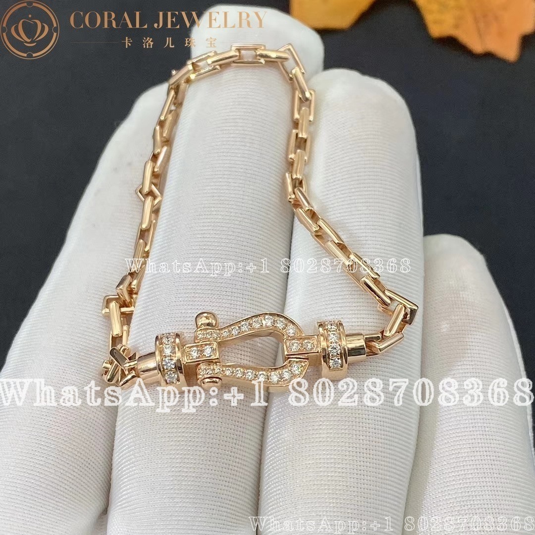 Force 10 Bracelet 18k Pink Gold And Diamonds Medium Model 18k Pink Gold Link Coral (2)