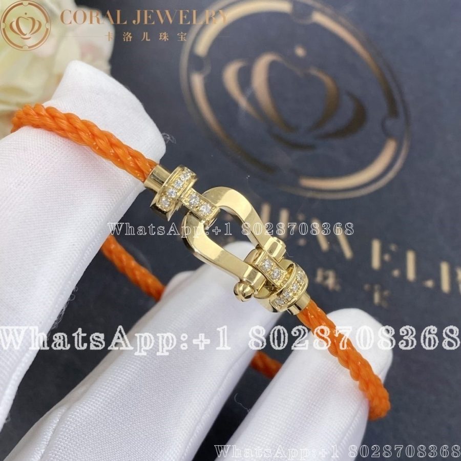 Force 10 Bracelet 18k Pink Gold And Diamonds Medium Model Orange Cable Coral (5)