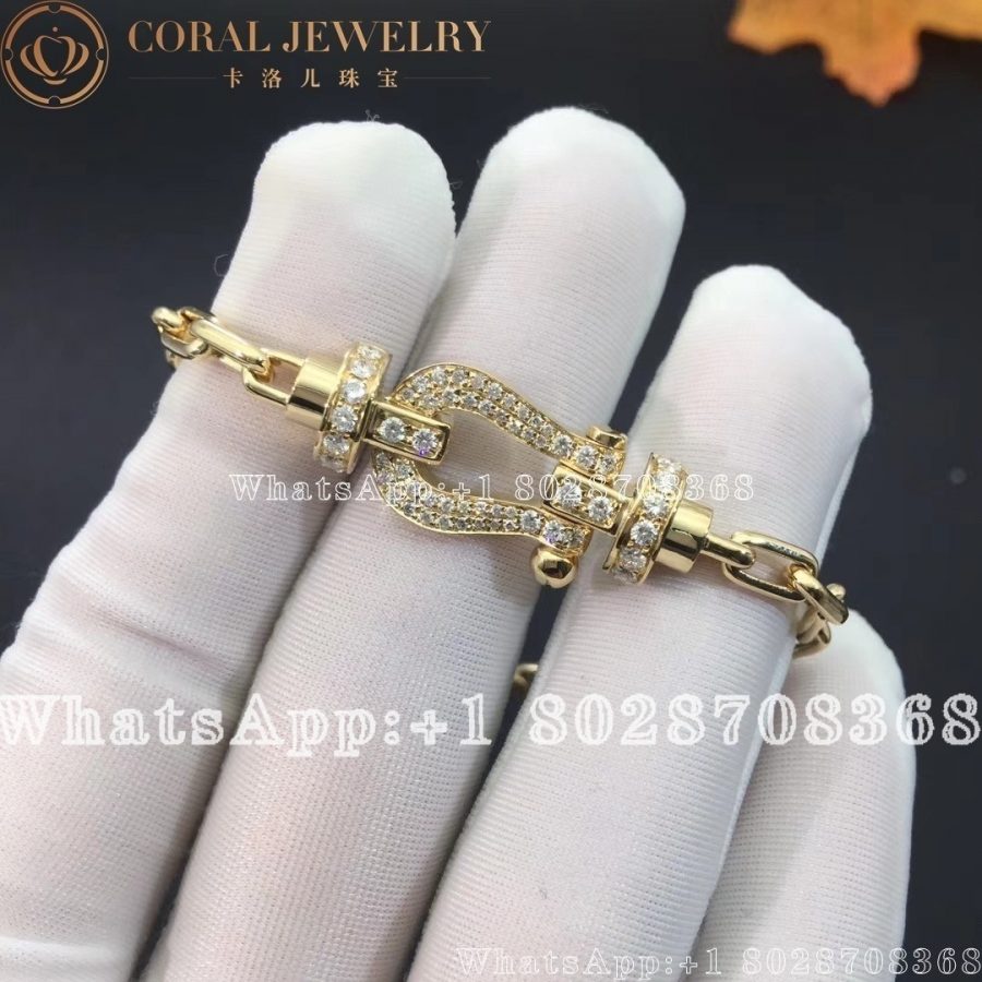 Force 10 Bracelet 18k Yellow Gold And Diamonds Large Model Yellow Gold Chain Coral (1)