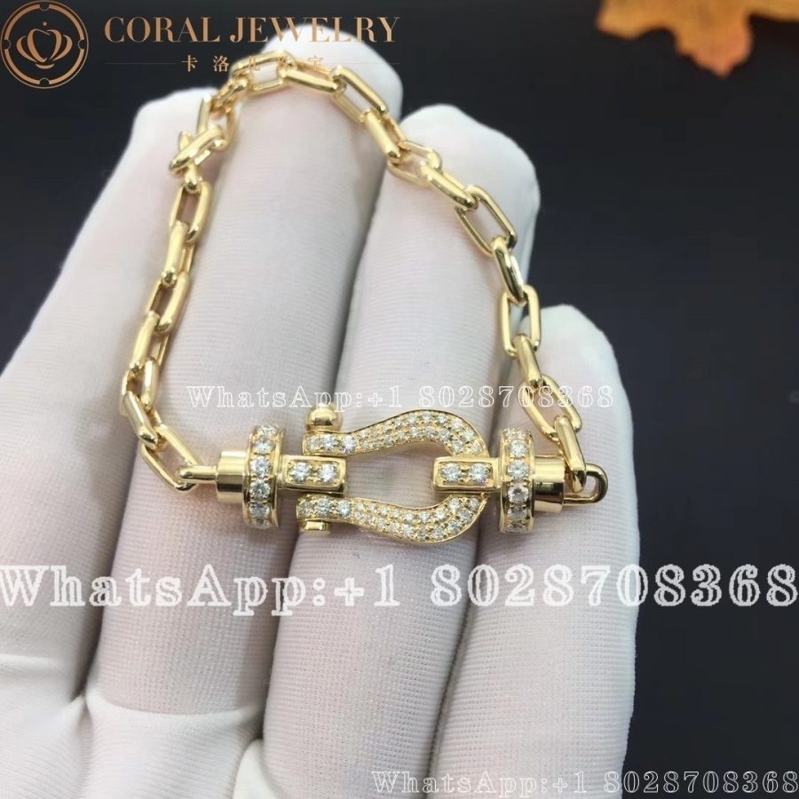 Force 10 Bracelet 18k Yellow Gold And Diamonds Large Model Yellow Gold Chain Coral (3)