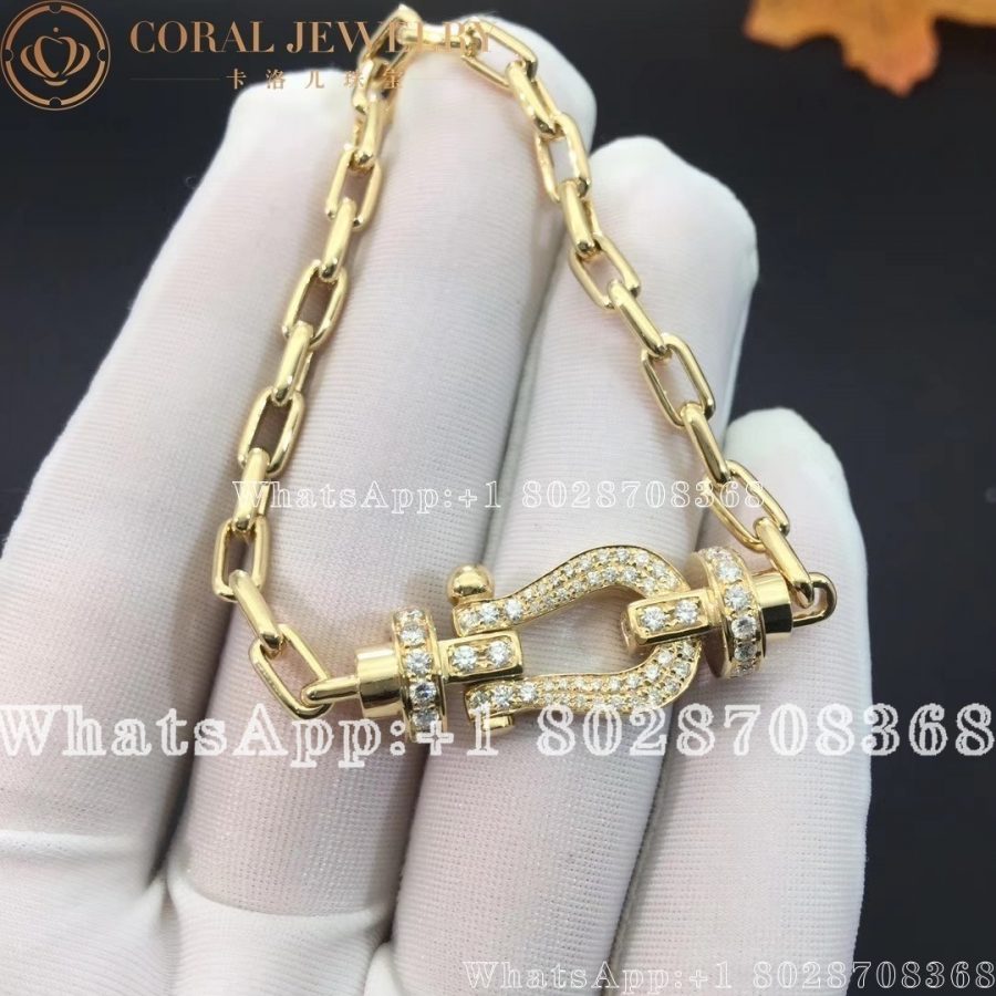 Force 10 Bracelet 18k Yellow Gold And Diamonds Large Model Yellow Gold Chain Coral (4)