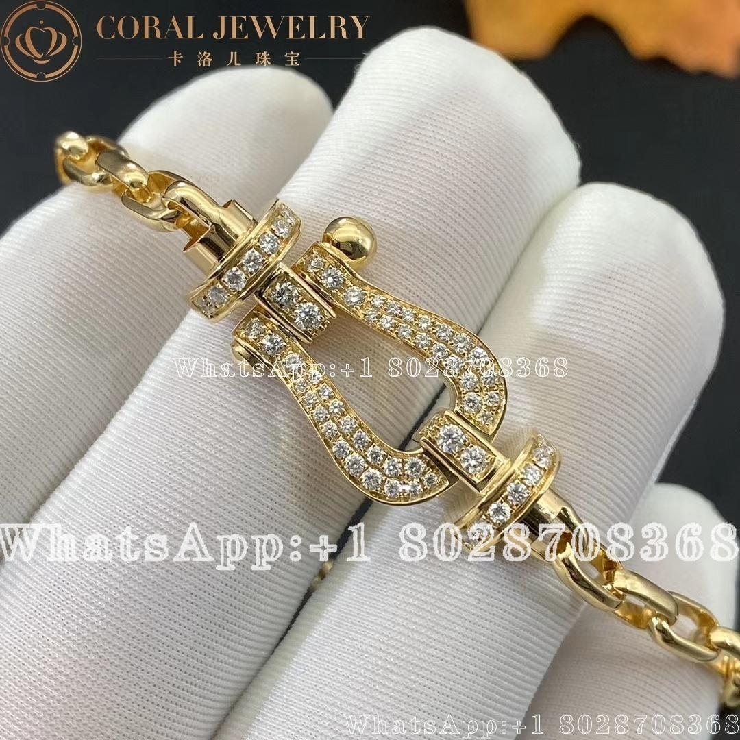 Force 10 Bracelet 18k Yellow Gold And Diamonds Large Model Yellow Gold Chain Coral (6)