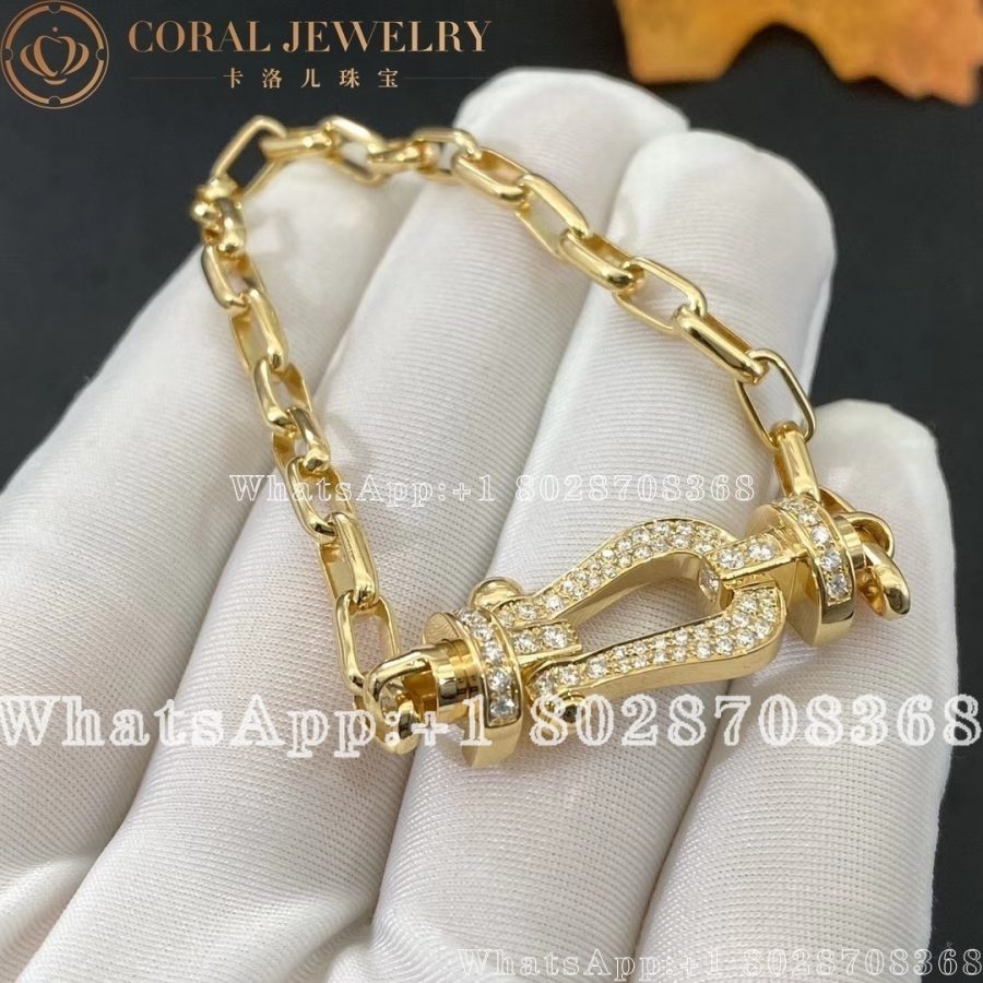 Force 10 Bracelet 18k Yellow Gold And Diamonds Large Model Yellow Gold Chain Coral (7)