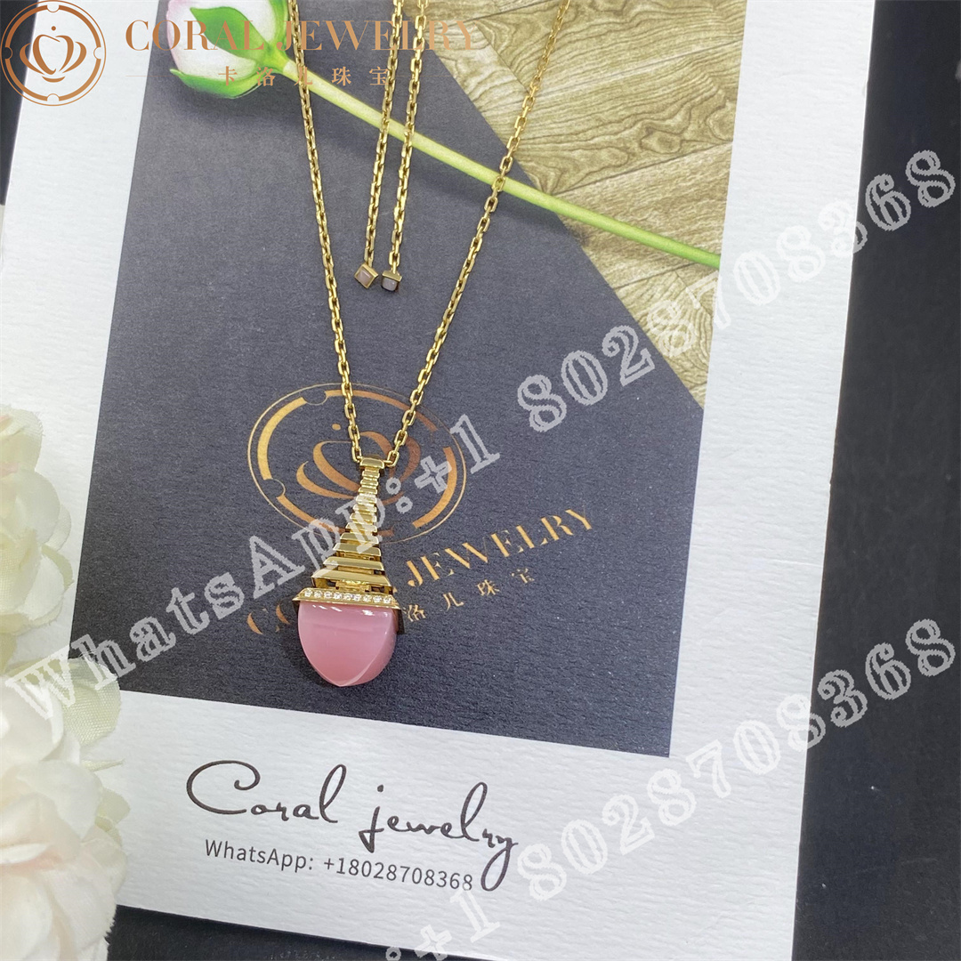 Marli Cleo Rev Pendant Yellow Gold Pink Opal Coral (5)