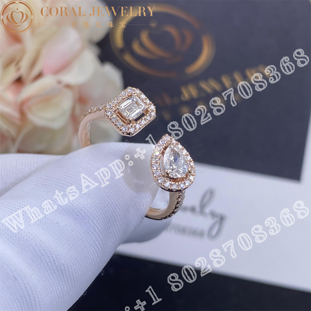 Messika My Twin Toi Moi 060ct X2 Pink Gold Diamond Ring 06502 Pg Coral (1)