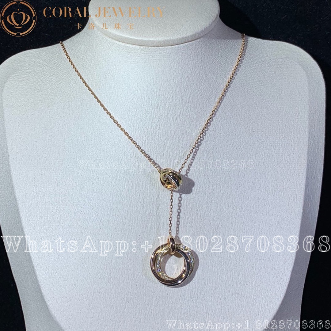 Cartier Trinity Diamonds Necklace Ref B7058500 Coral (1)