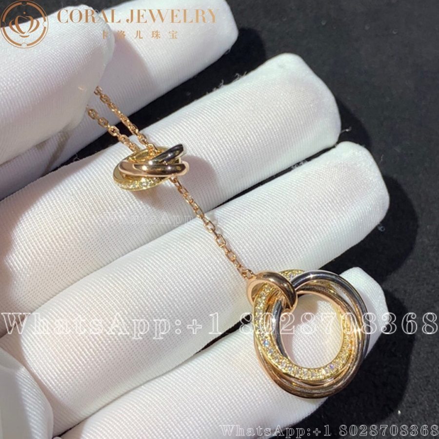 Cartier Trinity Diamonds Necklace Ref B7058500 Coral (11)