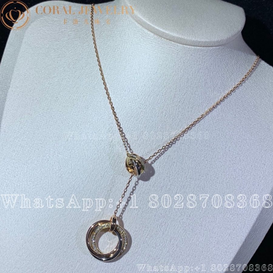 Cartier Trinity Diamonds Necklace Ref B7058500 Coral (2)