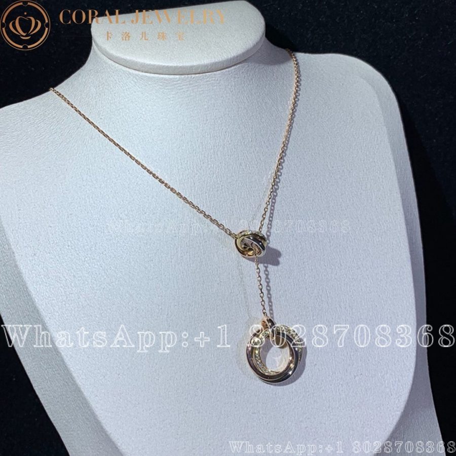 Cartier Trinity Diamonds Necklace Ref B7058500 Coral (5)