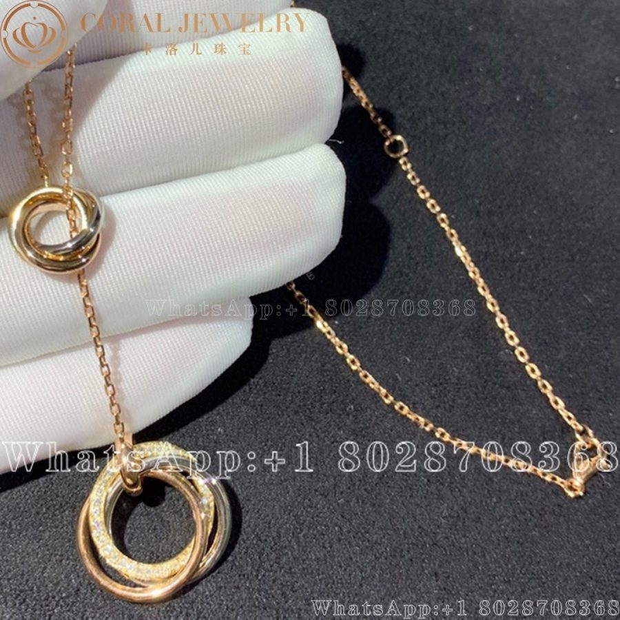 Cartier Trinity Diamonds Necklace Ref B7058500 Coral (9)