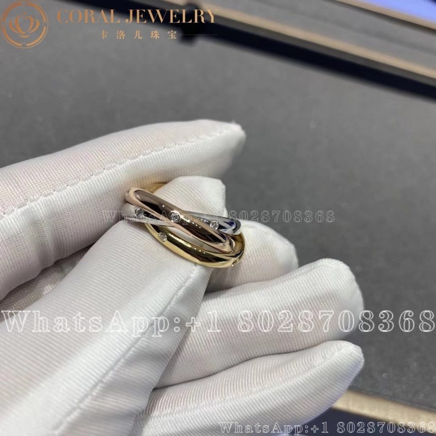 Cartier Trinity Ring Classic Diamonds Ref B4038800 Coral (2)