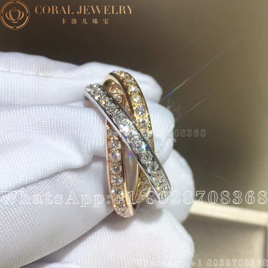 Cartier Trinity Ring Classic Diamonds Ref B4075100 Coral (4)