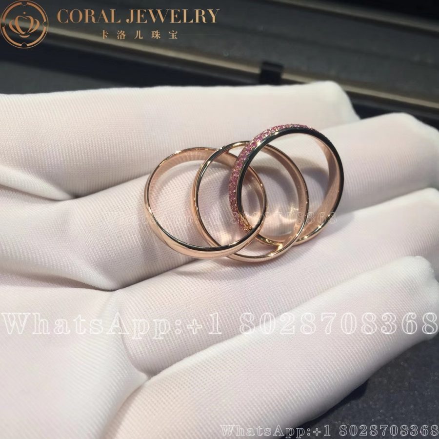 Cartier Trinity Ring Classic Diamonds Ref B4093100 Coral (3)